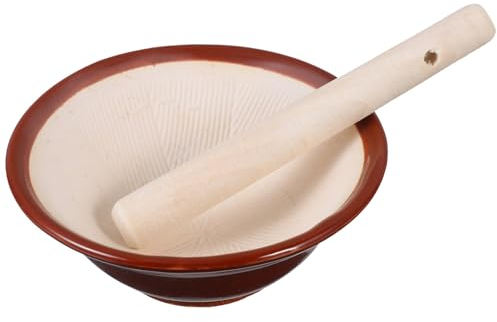 Luxshiny KeramikmöRser Und StößEl - Japanischer Traditionelle ReibmöRser FüR KüChe, GewüRze, Knoblauch, NüSse