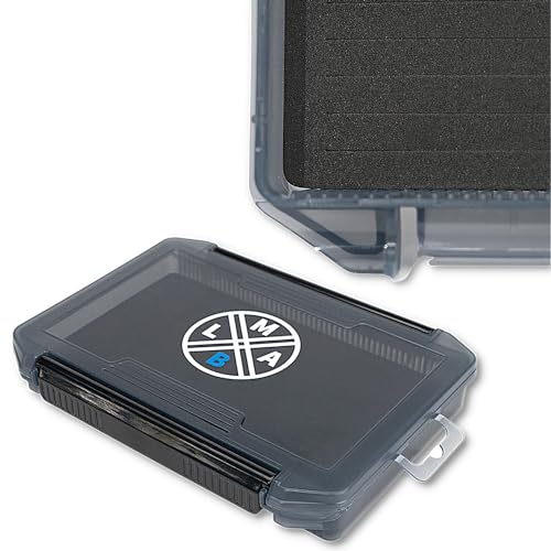 LMAB Angelbox Eva Tackle Box - mit Schaumstoff Einlage - 4 Größen, Kleinteilebox Angeln, Angelhaken Box, Angelboxen für Zubehör, Tacklebox, Aufbewahrungsbox Angeln, Köderbox Angeln, Angelzubehör