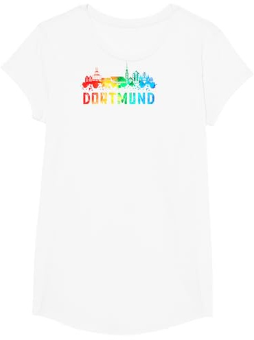 Dortmund Stadt Skyline Deutschland Souvenir Bunt T-Shirt