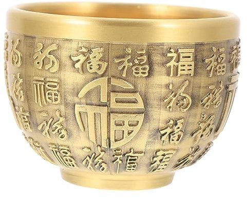 Alipis Bol En Laiton Pur Doré Petit Bassin De Fortune DéCoration De Bureau Bol Au TréSor Chinois Ornement De Table Compact Et éLéGant