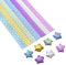 URROMA 210 St點k unregelm溥ig gl鋘zende Papierstreifen, 7 Farben, zum Basteln, Faltstreifen, Origami-Sterne, Papierstreifen f黵 Bastelarbeiten, Schule, Unterricht, DIY, Kunstprojekte, Bastelbedarf