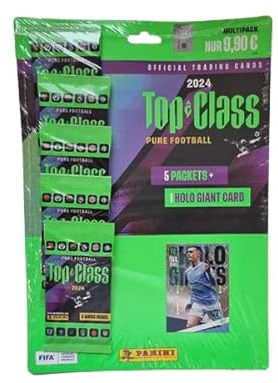 Panini Top Class 2024 Trading Cards - 1x Multipack je 4X Booster + 1x Holo Giant Karte (Ohne Auswahl der Holo Giant Karte)