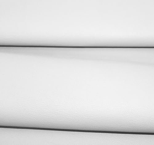 econuk - Kunstleder Weiß 140 cm x 50 cm, Polsterstoff, Hergestellt in Europa, Weich für Bastelarbeiten, Möbel, Sofa, Sitz, Stuhl, Taschen (Weiß)