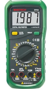 MASTECH MY61 MY60 MY62 MY63 MY64 MY65 MY68 MY6243 AC/DC Professional Multimeter Electric Handheld Tester Meter Digital Multimeter Voltmeter Pocket Multimeter(MY64), GL-MY64
