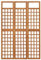 PIXZSSI 3 pezzi divisori interni in legno massello abete, 121 x 180,5 cm, versatile traliccio offre spazio sufficiente per piante, soggiorno, design pieghevole, divisorio, funzione decorativa, camera