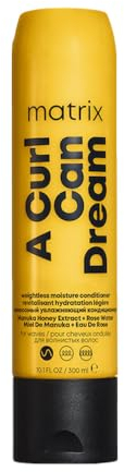 Matrix, Professioneller, feuchtigkeitsspendender Conditioner für welliges Haar, 24 Stunden Feuchtigkeit, definiertes welliges Haar bis zu 48 Stunden, mit Manuka-Honig-Extrakt und Rosenwasser, A Curl