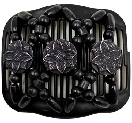OQKAHIV Haarkamm mit elastischen Perlen und dehnbarer Haarspange, 1 Stück Magisches Haarkamm-Doppelclip für Mädchen, schöne Haarschmuck-Accessoires, elegante Haarspange für Damen, Haarstyling Haarkamm