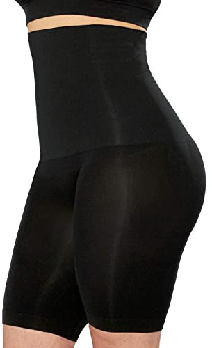 Shorty Femme Sculptants sous Jupe Ou Robe Sécurité Short Cycliste Taille Haute Panty Anti Frottement Cuisse Shorty Gainant Invisible Boxer Femme Coton Sport Noir