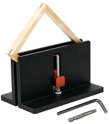 Adjustable Corner Clamp, Spline Jig for Table Saw Router Table, Right Angle Spline Fixture with Wrench and Bit, Suitable for Picture Frames, Drawer Slotting and Other Joinery