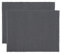 LINUM Uni 2-er Pack Tischsets für Esstisch 35x46 cm, 100% Gerippte Baumwolle, Maschinenwaschbar, Granitgrau