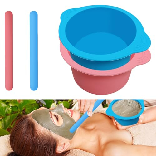 Silicone Wax Pot Insert,2 PCS Wax Pot Silicone Insert,Silicone Waxing Bowl,Silicone Wax Warmer Liner for Wax Warmer,Wax Pot Silicone Bowl Replacement,Wax Melt Warmer Liner With 2PCS Silicone Spatulas
