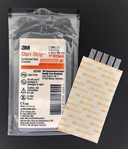 Butterfly Stitches Strip | 12mm x 100mm (5 Packs of 6) 30 Strips | Skin Closure Strips | Sterile and Hypoallergenic (R1547)