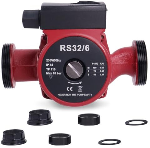Pompe de Chauffage RS32-60/180mm,Pompe de Circulation pour Installations de Chauffage Central et Chauffe-eau Solaire Pompe de Circulation Hauteur de Refoulement : 6 M