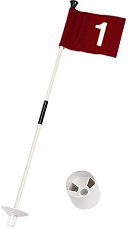 Mipcase Aste Portabandiera Da Golf - Bandiere Da Golf Set Di Bandiere Per Allenamento - Kit Asta Portabandiera in Abs E Fibra Di