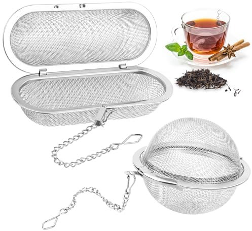 VMUTGA 2 Pack Pinzas de Té de Acero Inoxidable, Coladores de Té para Té Suelto, para Té Suelto, Especias y Hierbas