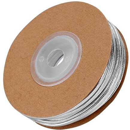 NUOBESTY 15m Lederband Zur Schmuckherstellung Perlenschnur Flechtschnur Aus Strapazierfähigem Leder Silberfarbenes Kunstlederband Bastelfaden Für Applikationen Und Hochzeitseinladungen