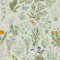 ANHUIB Selbstklebende Tapete Blumen Grün Tapete 40×300cm Wandfolie Selbstklebend Wohnzimmer Möbelfolie Selbstklebend Blatt Blume Wandsticker Abnehmbar Vinyl Grün Pflanzen Fototapete Badezimmer Küche
