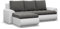 Mebligo - Ecksofa mit Schlaffunktion und 2 Bettkasten Dunkelgrau + Grau 230x89x159 (BxHxT) FORESTA - Links Eckcouch, Sofas & Couches, Couch L Form, Cauchsofa, Sofa Wohnzimmer