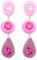 Earrings Pink Dangle Quaste Ohrringe für Frauen übertriebene Strassohrringe ästhetische Ohrringe Schmuck für Frauen, 1, Legierungsstahl, kein Edelstein Jewelry