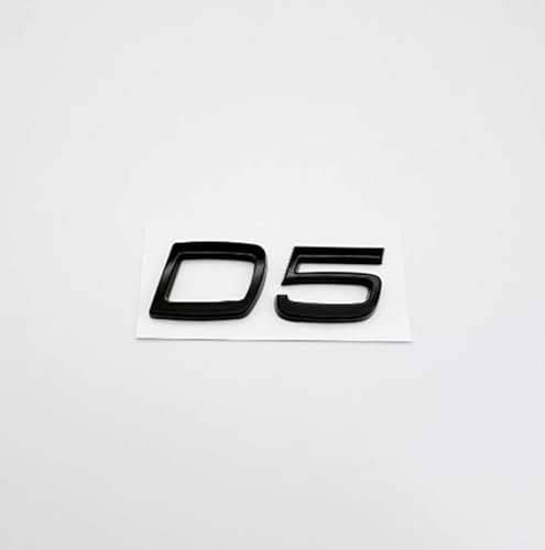 MXYUANHANG Metallaufkleber Logo für Volvo D3, D4, D5, Autoaufkleber 3D Chrom Stereo Karosserie Emblem Schwanz Aufkleber,D5