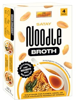 Lee Kum Kee Satay Noodle Broth, 40 g x 4 Pack of 1