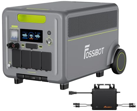 FOSSiBOT F7200 Powerstation LiFePO4 5222Wh, 0% VAT WLAN Stream Mikrowechselrichter 800W, AC 7200W USV Stromversorgung，erweiterbar auf 15,66kWh, Solargenerator für Zuhause Notfälle Wohnmobile