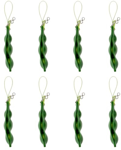 Vyloky 8er Set Knautsch-Spielzeug – Erbsen & Erdnüsse Schlüsselanhänger, Handliches Fidget Toy für unterwegs, kleine Auszeit zum Drücken (8 Stück Erbsen)