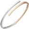Jobo Damen-Armreif aus 925 Sterling Silber Bicolor oval