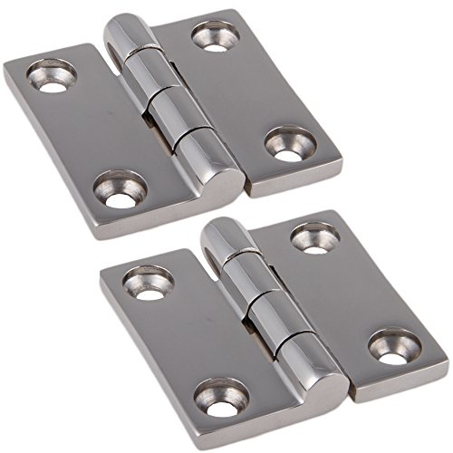 2 Edelstahl Scharniere ECKIG symmetrisch 38 x 38 mm Edelstahlscharnier Edelstahl A4 Türscharnier Beschlag Türscharnier