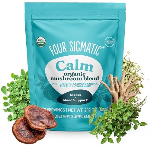 Four Sigmatic Adaptogen & Mushroom Blend Balance Mix – Adaptogen Complex with Ashwagandha, Moringa, Holy Basil, Reishi, Chaga & More