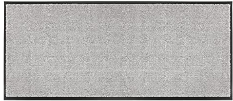 Schöner Wohnen Kollektion Fußmatte innen - Schmutzfangmatte 67 x 150 cm Grau - rutschfeste Sauberlaufmatte strapazierfähig - Fussmatte Haustür - Türmatte waschbar bei 30°C