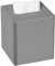 MEIBOOCH Taschentuchbox-Abdeckung, stilvoll, PU-Leder, quadratisch, mit magnetischer Unterseite, für Badezimmer, Schlafzimmer oder Büro (Grau)
