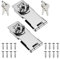 2 Pack Stainless Steel Chrome Plated 4 Inch Twist Knob Keyed Locking Hasp Catch Latch Safety Lock with Key for Door Cabinet Shed Window Drawer Gate