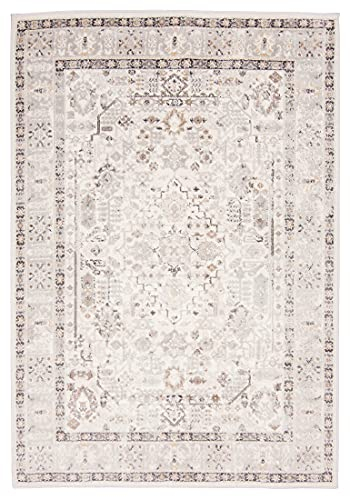 Carpeto Rugs Ethno Vintage Teppich - Kurzflor - Weich Teppich für Wohnzimmer, Schlafzimmer, Esszimmer - ÖKO-TEX Wohnzimmerteppich - Teppiche - Creme - 120 x 170 cm