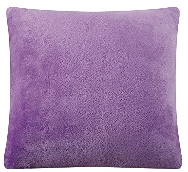 Mixibaby Kissenbezug Dekokissen Kissenhülle Kissen Bezug Sofakissen Plüsch Flanell 40X40, Farbe:Lila