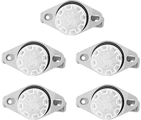 5 Pezzi 301Interruttore di Controllo Termico, Interruttore Temperatura Termostato 250V10A Interruttore Normale Aperto(90°C)