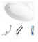 ECOLAM Baignoire d'angle en acrylique Finezja 140x95 cm | version droite | pieds siphon et silicone | Baignoire acrylique blanc | baignoire confortable