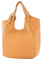modamoda de T227 Damen Shopper Schultertasche Leder Large handmade in Italy, Farbe:Camel
