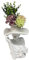 Elegant Goddess Body Vase, Resin Goddess Head Statue Plant Pot Decor, Creative Goddess Statue Resin Flower Pot, Indoor Outdoor Head Planter (White)