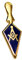 Freimaurer-Quadrat und Kompasse mit G auf Emaille-Anstecknadel, Metall