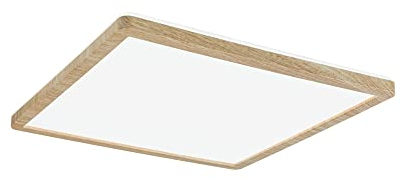 Paulmann 71035 LED Panel Atria Shine Deckenleuchte mit Backlight eckig IP44 16W 1600lm 293x293mm Holzoptik Kunststoff 4000K Badleuchte
