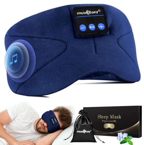 MUSICOZY Sleep Headphones Bluetooth Eye Mask, Sleep Mask Headphones with 16 Hrs Playing Music,Upgraded V5.4 Eye Mask Headphones for Side Sleepers/Office/Travel,Tech Sleep Aids for Men Women