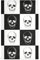 ODAWA Küchentücher, Totenkopf, Schwarz und Weiß, 45,7 x 71,1 cm, 4 Stück