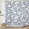 ASDCXZ Rideau de Douche Feuilles 180x200 cm, Simplicité Printemps Feuilles Bleues Gris Lavables en Textile Rideau de Bain imperméable pour Baignoire avec 12 Crochets