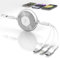 100W 3in1 Multi Charging Cable Retractable USB C Universal iPhone Charging Cable for Travel Fast Charger Type C 100W+27W Lightning+Micro USB Charging Cord for iPhone 15,14,Samsung,Pad, Kindle