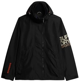 Superdry Hooded Yachter Windbreaker JKT A2 Wind Family, Noir, M Homme