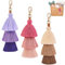 YaLiyA Schlüsselanhänger mit Quaste im Böhmischen Stil 3 PCS Bunter Quasten-Anhänger für Tasche Pom Pom Quaste Tasche Charm Makramee Quasten Troddel Büschel Schlüsselanhänger für Frauen Mädchen