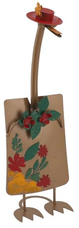 Adornos de Pala de Pato de Metal, Adornos de Palas de Pato de Pareja Duraderos Pintados a Mano, Arte del Hierro para Exteriores (Pala Rectangular)