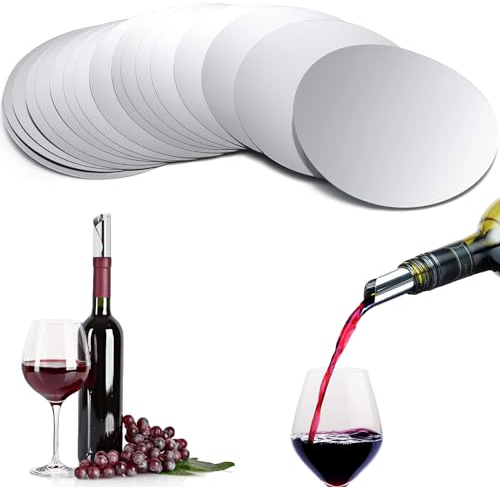 50 Pezzi Salvagoccia Vino, Versatore di Vino Salvagoccia Riutilizzabile, Salva Goccia per Vino a Disco, Wine Pourer Slice per Evitare Che Vino Rosso Goccioli Durante Versamento