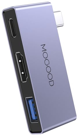 MOGOOD Tipo C a Hub HDMI, Supporta 4K@60Hz Alta Risoluzione, 5Gbps Velocità di Trasmissione ad Alta Velocità, Ricarica Veloce 100W Tipo C PD, Hub USB3.0 3-in-1, compatibile con MacBook, Smart TV